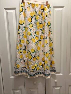 H&M Dolce & Gabbana-Inspired Yellow Lemon Print Midi Skirt